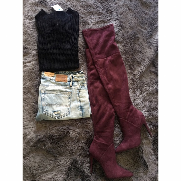 Black knitted L/S top - Picture 5 of 7